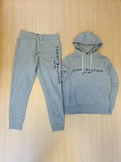 美品】トミーヒルフィガー スウェット 上下セットアップ グレー メンズ