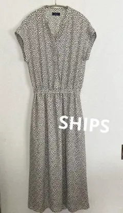 美品 ships フラワープリント　ワンピース　シップス