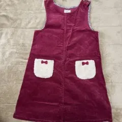 3can4onワインレッド ジャンバースカート 130