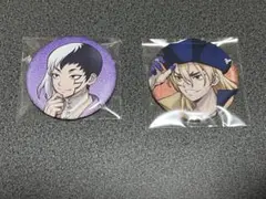 ドクターストーン　Dr.STONE 缶バッジ　あさぎりゲン　七海龍水