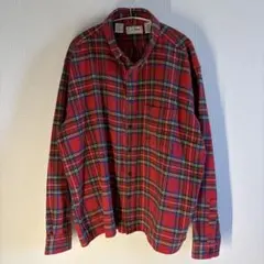 L.L.Bean 長袖ネルシャツ　USA製　ボックスシルエット　太アーム