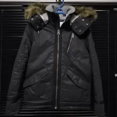 DIESEL ジャケット size S 黒 厚手 フード取り外し可能のサムネイル