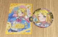 プロセカ メロパレ カフェ ホログラム缶バッジ カード R鏡音リン