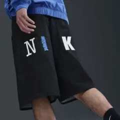 36 2XL 新品 ナイキ デニム ショートパンツ ハーフパンツ ロゴ ルーズのサムネイル