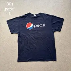 ペプシ企業Tシャツ古着00sカジノLpepsi バックプリントUSAネイビー