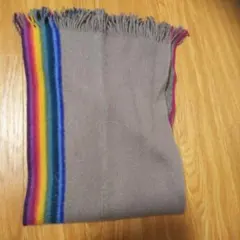 Paul Smith ウールマフラー グレー/レインボー