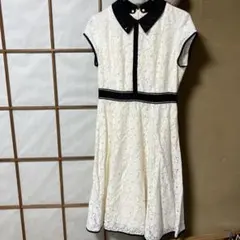 タグ付き未使用 リランドチュール レースポロカラーミニワンピース S