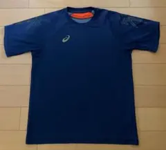 asics アシックス 半袖シャツ ネイビー　サイズ Mのサムネイル