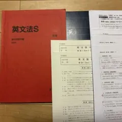 駿台テキスト】英文法S 2025年度 前期 テキスト 大澤先生プリント板 