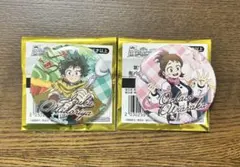 ヒロアカ オープンスクール 缶バッジ カップケーキ 緑谷出久 麗日お茶子