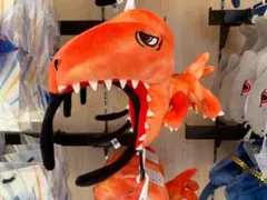 オレンジ　恐竜　カチューシャ