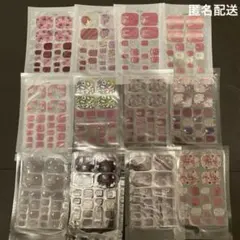 足用 ネイルシール 12枚セット ピンク系