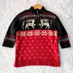 ラルフローレン ノルディック柄 シルク アルパカ混 ニット セーター M