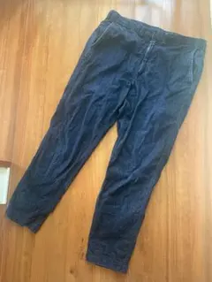 ダークブルー ストレートデニムパンツ　無印良品