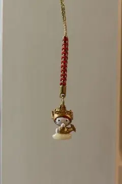ご当地キティ 名古屋限定 金のシャチホコ ハローキティ ストラップ