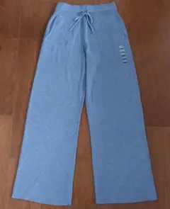 ユニクロ ウォッシャブルニットリブパンツ WOMEN ブルー L【新品未使用】
