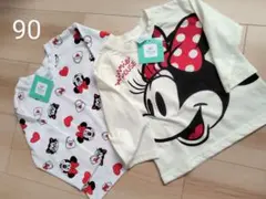 ★　新品！　ミニーちゃん　長袖カットソー　ロンT　2枚　まとめ売り　女の子