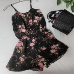 キャミソール ミニワンピース花柄 森ガール 韓国 フェアリーグランジ y2k