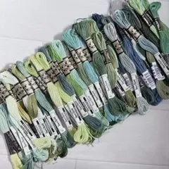 【319】DMC 25番 刺繍糸 グリーン系 まとめ売り