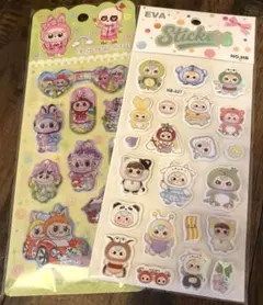 ラブブ　LABUBU ウォーターシール　3Dシール　2枚