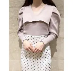 スクエアカラーニットプルオーバー