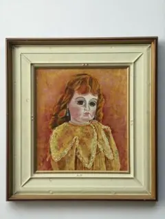 ◉真作保証◉日本美術家連盟 洋画家〓今井 隆◉横向きの少女◉油彩画 F3 額装◉ ◉真作保証◉日本美術家連盟 洋画家〓今井 隆◉横向きの少女◉油彩画