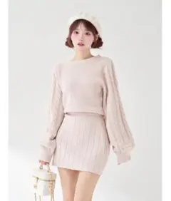 Darich ハートオープンニットミニワンピース