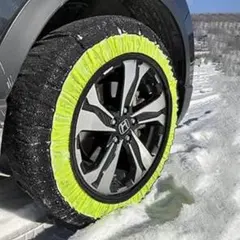 晨陽小店 非金属 タイヤチェーン 布製 黒緑スノーチェーン 簡単装着 軽自動車