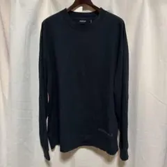 y042202 ESSENTIALS ロンT　XL　ブラック　Tシャツ　ロゴ