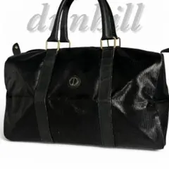 美品 dunhill ダンヒル ボストンバッグ ハンドバッグ 黒 旅行 大容量