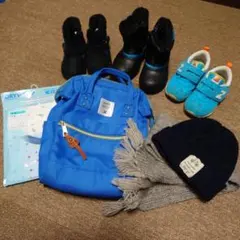 サイズアウト美品 まとめ売り 2～3才用 靴3足・リュック・秋冬小物