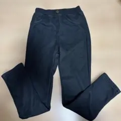 ダークブルー コットン混紡パンツ