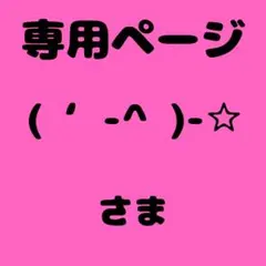( ‘-^ )-☆　様　専用ページ