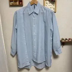 新品タグ付　TRANOI トラノイ レイヤードシャツブラウス　水色系のサムネイル