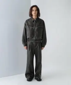 バラ売り不可　HARE レザーコンパクトブルゾン　上下SET UP Sサイズ