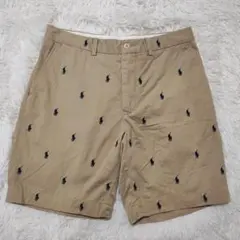 ポロバイラルフローレン チノパン ハーフパンツ ベージュ 総柄 36
