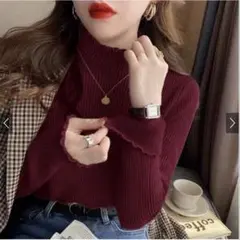 【未使用】GRL 裏シャギーメロウフレアスリーブニットトップス[ru1153］