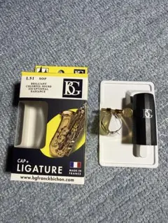 BG L41 テナーサックスリガチャー ゴールドプレート キャップセット