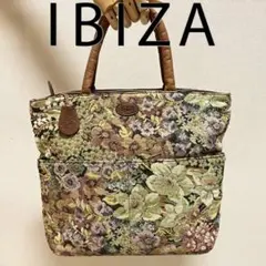 レア ibiza ゴブラン織り 花柄 フローラル レザー トートバッグのサムネイル