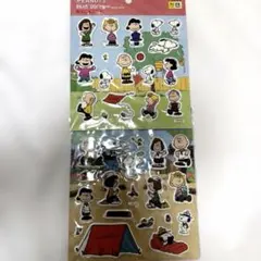 ピーナッツ スヌーピー　キャンプ　プクプクシールセット
