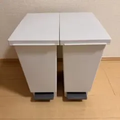 ペダル式ゴミ箱 2個セット ホワイト