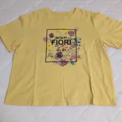 maturita花柄プリント イエロー Tシャツ L