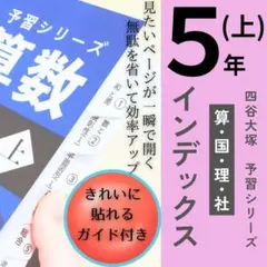 四谷大塚　予習シリーズ　早稲田アカデミー6年生 中学受験セット 予習シリーズ インデックス【6年上】見出し 中学受験 四谷大塚 早稲田