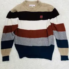 近年 24aw メゾンキツネ ニット カシミヤ混 マルチカラー クルーネックのサムネイル