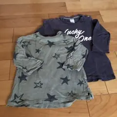 7部丈　ロンT 2枚セット　H&M 92cm