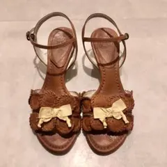 ♡古着 ヴィンテージ♡ York Terraceリボンサンダル♡箱付♡