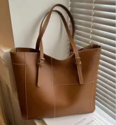 残り1点⚠️ZARAジャンル 海外ブランド 大人可愛いキャメル色トートバッグ