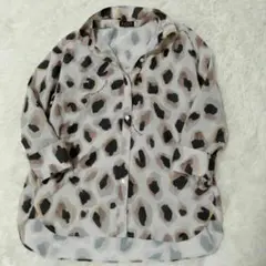 EVEXbyKRIZIAレオパード柄長袖シャツゆったり