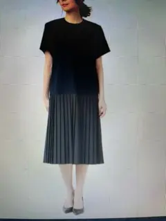 BEAMS プリーツ切替ワンピースのサムネイル