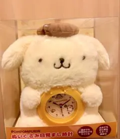 即日配送 ポムポムプリン ぬいぐるみ目覚まし時計 30周年記念 サンリオ